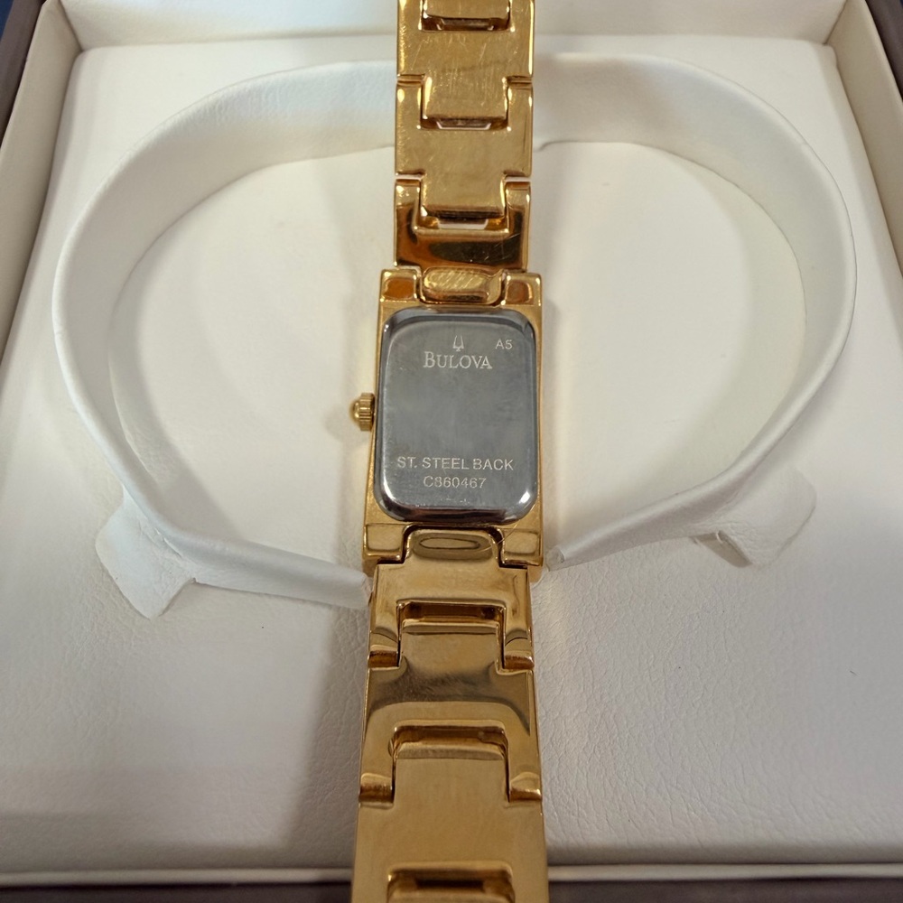 Bulova Women's Gold and Silver Watch with Diamond Accents - Picture 3 of 6